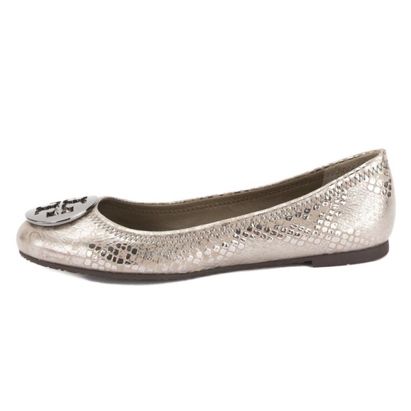 Tory Burch Reva Ballet Metallic Cobra - Picture 2 of 10